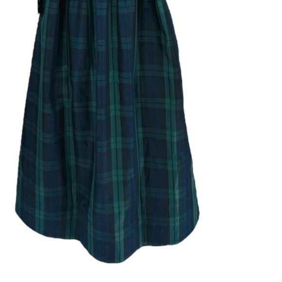 Tuckernuck NEW Blackwatch Chloe Plaid Navy Green Classic Midi Dress Size M - Picture 10 of 12